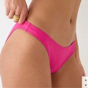 J. Crew Women's High Leg Bikini Bottom Pink Swimwear Beach Size Large NWT